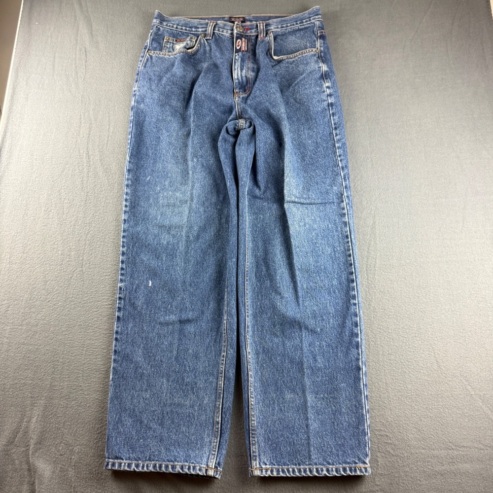 Vintage Wu Wear Jeans Men's 34x32 Blue Baggy Y2K Embroidered Skater Hip Hop
